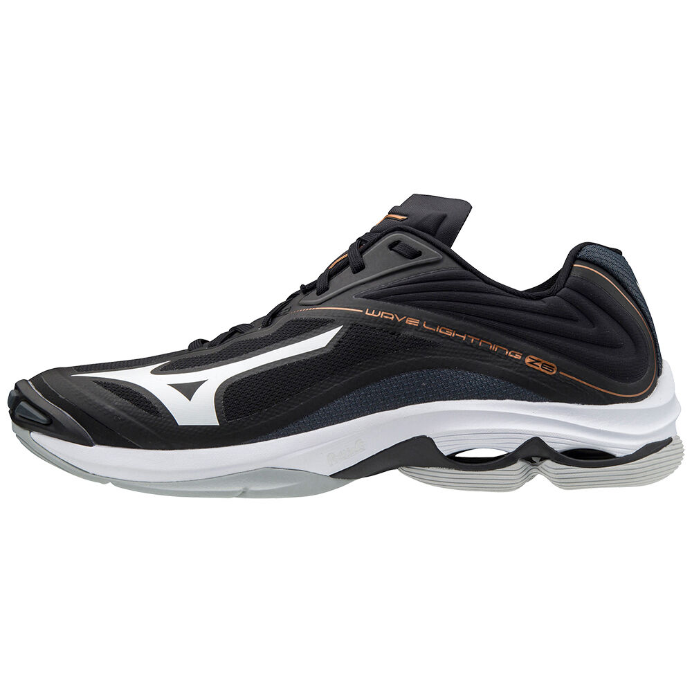 Mens Mizuno Wave Lightning Z6 Volleyball Shoes Black/White Philippines (IXODPE413)